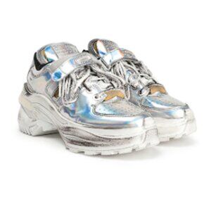 MAISON MARGIELA Women's Silver Sneaker Size 42 (US 12) in Silver